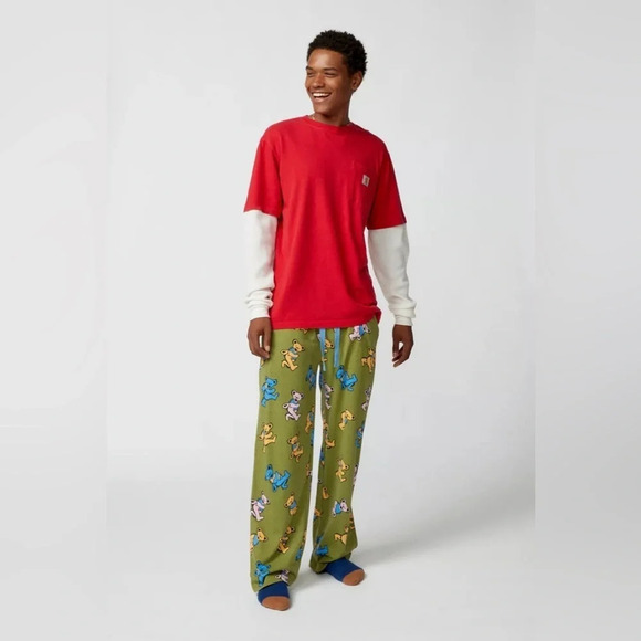 UO Grateful Dead Lounge Pant, Olive, Medium, NWT